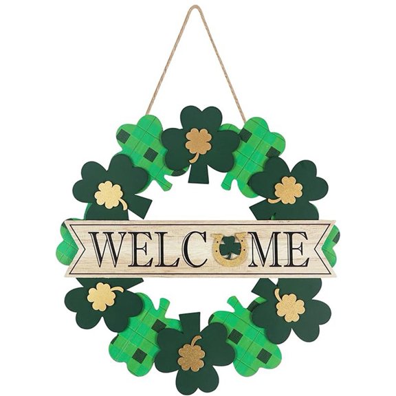 CaraMart For Front Door St Patricks Wreath Wooden Door Sign For St Patricks Day