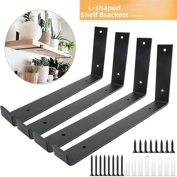 CaraMart Heavy Duty Triangular Shelf Bracket Iron U Shape Invisible Support Bracket