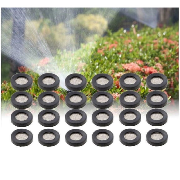 CaraMart High Quality Rubber and Stainless Steel 24x 34 Garden Hose Washer Fill Hose Gasket Filter Net Screen Nozzle Sprinkler