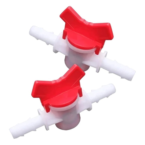 CaraMart Plastic 3/8 Inch Ball Valve for Drip Irrigation Systems Easy Install Leak Proof Shut Off Valve for 3/8 ID Hoses