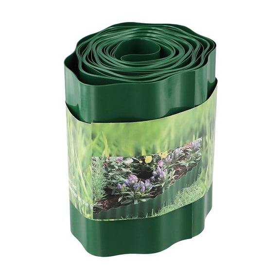 CaraMart Plastic Garden Lawn Edging Border Fence for Controlling Grass Growth Flexible Lawn Divider for Path and Flower Bed Separation 9M