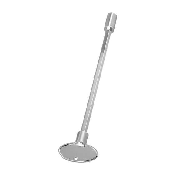 CaraMart Polished Chrome 8 Inch Gas Valve Key for Fireplace Use with Ball Valve Sizes