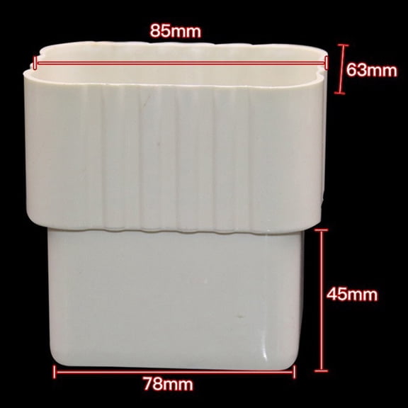 CaraMart Pvc Square Gutter Downspout Rainwater Downpipe Pipe Drainage System for Eaves