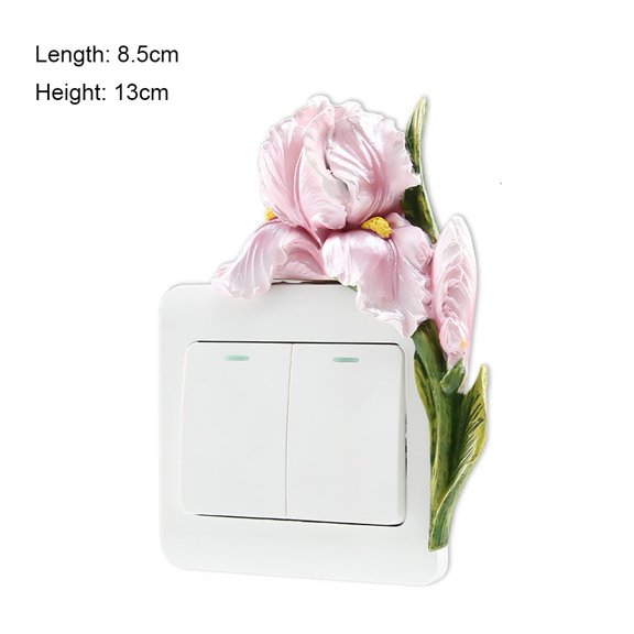 CaraMart Resin Floral Light Switch Cover Plate 3D Design for Light Switch Decoration