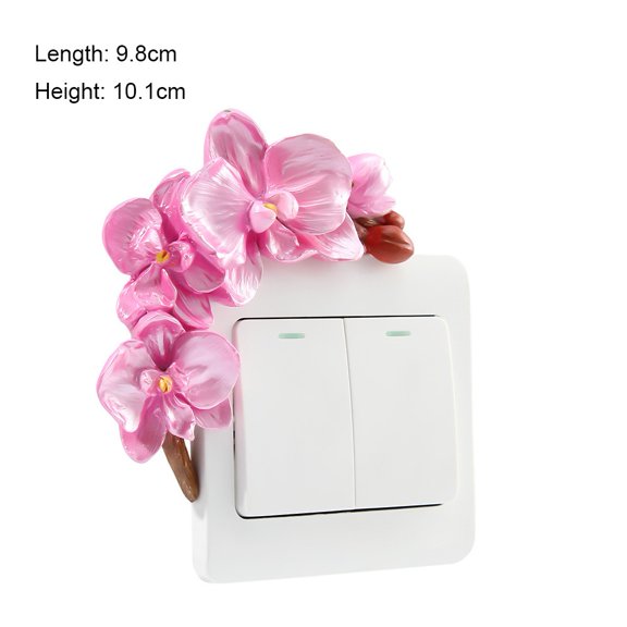 CaraMart Resin Floral Light Switch Cover Plate 3D Design for Light Switch Decoration