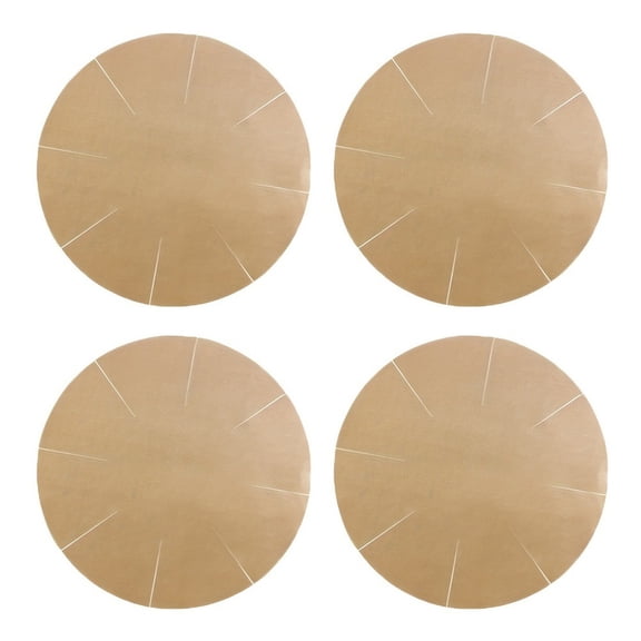 CaraMart Round Reusable Baking Liners 4pcs PTFE Non-Stick for Cakes Cookies Bread