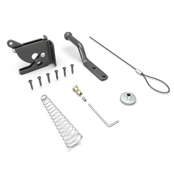 CaraMart Self Locking Fence Gate Gravity Latch with Adjustable Spring and Gate Cable Pull for Wood or Metal Yard Security