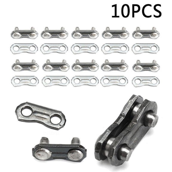 CaraMart Set of 10 Steel Chainsaw Chain Joiner Links for 325 058 Chains Stainless Steel Replacement Connectors for Chainsaw Chains