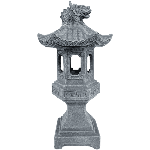 CaraMart Solar Powered Pagoda Lamp, Garden Lamp, Zen Spire Lamp, Suitable For Courtyards For Courtyard Garden Lawndecoration Landscape