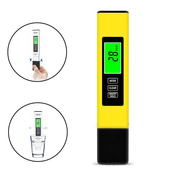 CaraMart Water Quality Test Pen Digital 0-9990PPM 4-in-1 5s Measurement Automatically Easy To Clean Portable Healthy Living