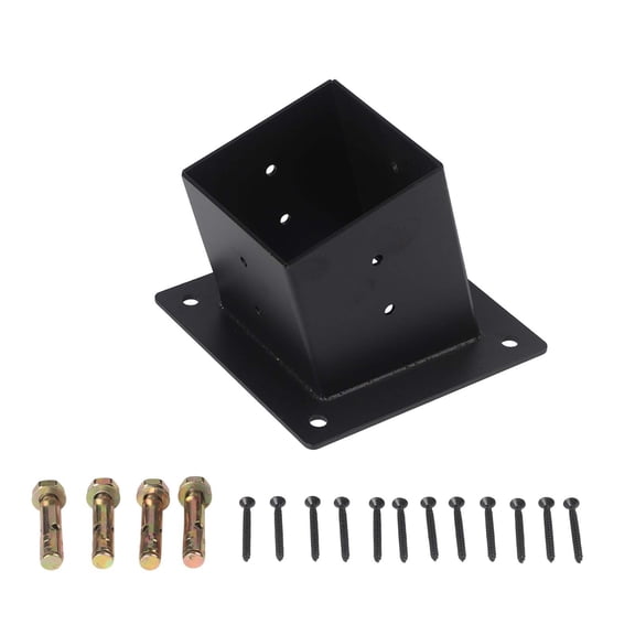 CaraMart Weather Resistant Pergola Brackets for Slanted Roof Designs Wall Mount Kit for 4x4 Inch Posts Easy to Customize