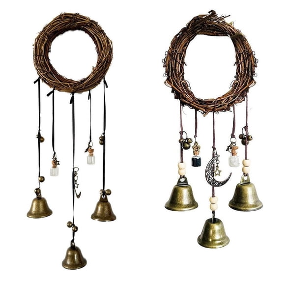 CaraMart Wicker garden decorative wind chimes: Charming Decor for Doors & Balconies!