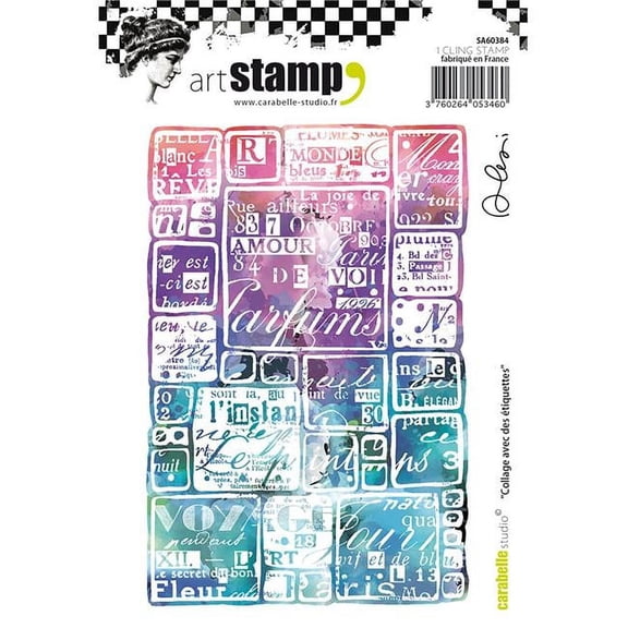 Carabelle Studio Cling Stamp A6 By Alexi-Collage With Labels