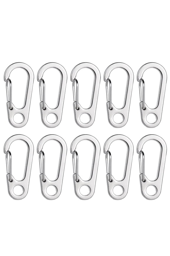 Carabiner 10 Pcs Key Chains Hook Keychain Clasp Outdoors Gear Clips Durable Carabiners Climbing Buckles Zinc Alloy