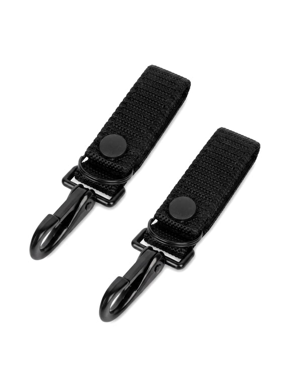 Carabiner Belt Keepers 2 Pack, Nylon Strap Clips with Hooks for Belts