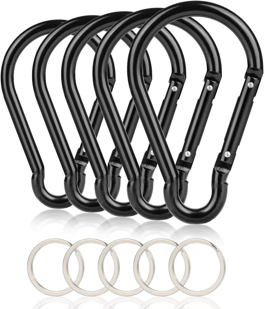 Carabiner Caribeaner Clip,Extra Large 4" Aluminum Carabeaner Keychain Hook,Spring Snap Key Chain Clip