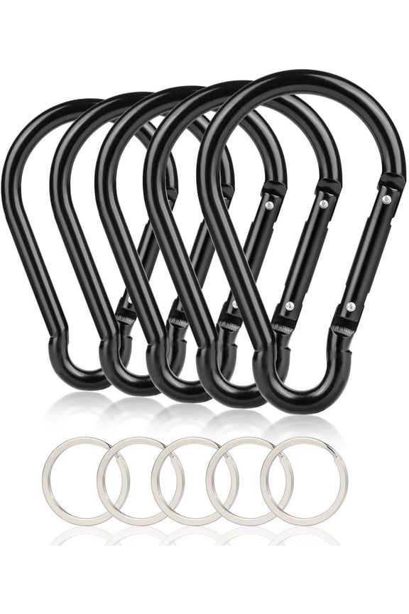 Carabiner Caribeaner Clip,Extra Large 4" Aluminum Carabeaner Keychain Hook,Spring Snap Key Chain Clip