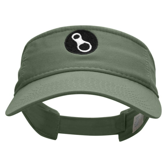 Carabiner Climber Embroidered Pro Style Cotton Twill Washed Visor - Olive OSFM