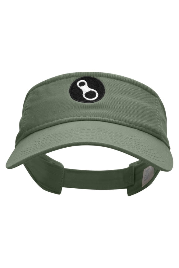 Carabiner Climber Embroidered Pro Style Cotton Twill Washed Visor - Olive OSFM