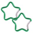 thumbnail image 1 of Carabiner Clip 2 Pack Star Shaped Aluminum Alloy Heavy Duty Spring Snap Hook Keychain Ring Climbing Buckle for Camping Hiking Fishing Traveling Backpack Outdoor Activities, 1 of 4