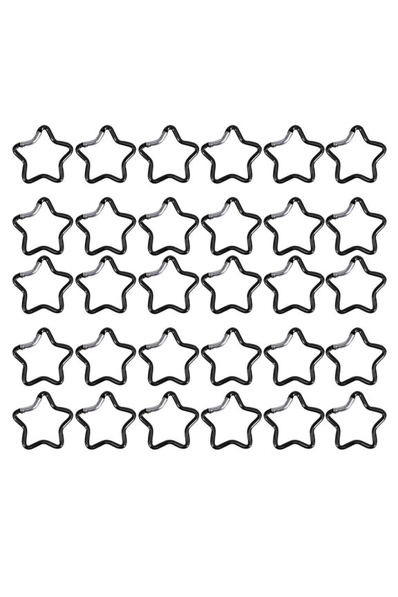 Carabiner Clip Star Carabiner Aluminum Alloy Key Chain Hook Camping Fishing Hiking Backpack Buckle Black