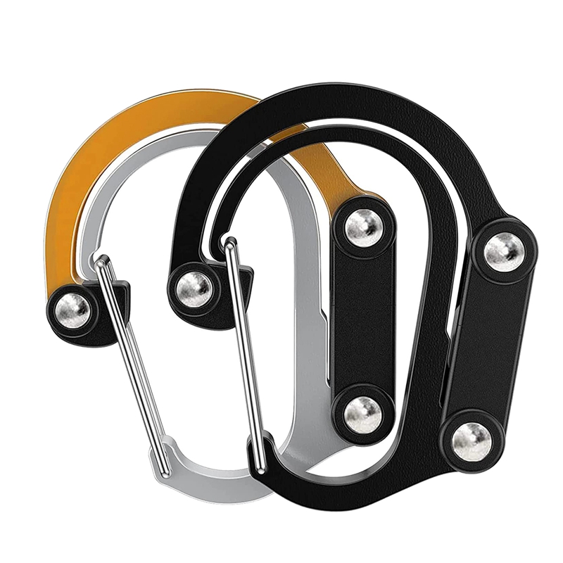 Carabiner Clip and Hook, 2 DRing Carabiners Clip, for Travel, Backpack