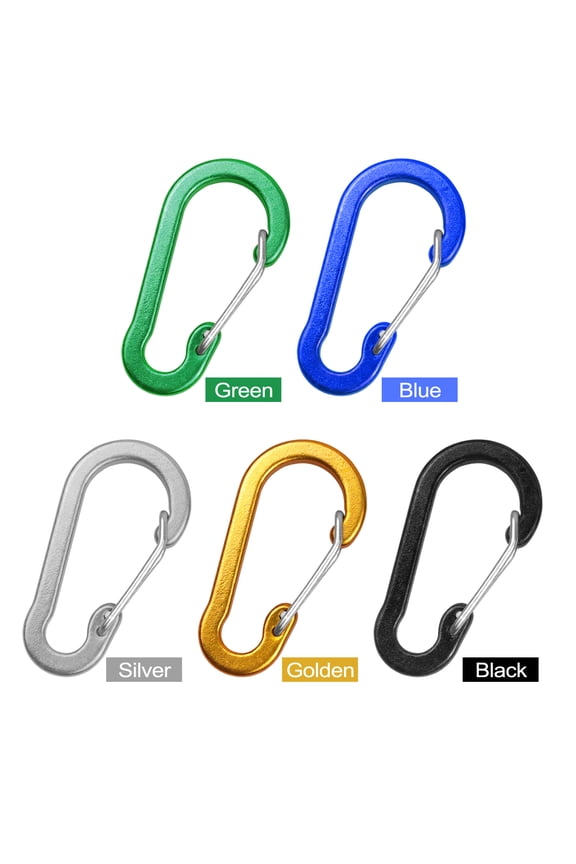 Carabiner Clips Mini Aluminum Alloy Keychain Carabiner Clip D Rings For Camping Hiking Fishing Backpacking