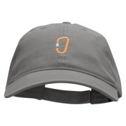 Carabiner Embroidered Deluxe Washed Twill Cap - Grey OSFM