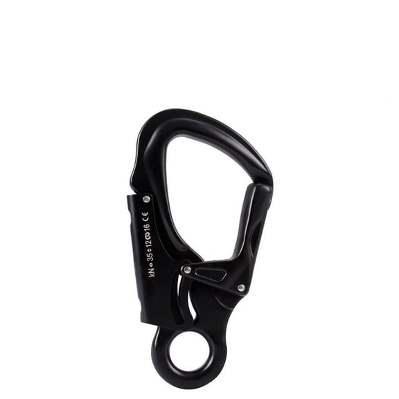 Carabiner Heavy Duty Black Auto Lock Clip for Rock Climbing Arborist Rappelling Outdoor Use
