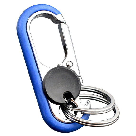 Carabiner Keychain with Bottle Opener, Heavy Duty Metal Quick Release Key Clip with Dual Key Rings, Multifunctional Key Organizer for Men Women Outdoor Camping Hiking Daily Use