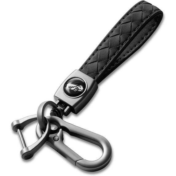 Carabiner Keychain, Universal Heavy Duty Woven Handmade Leather Key ...
