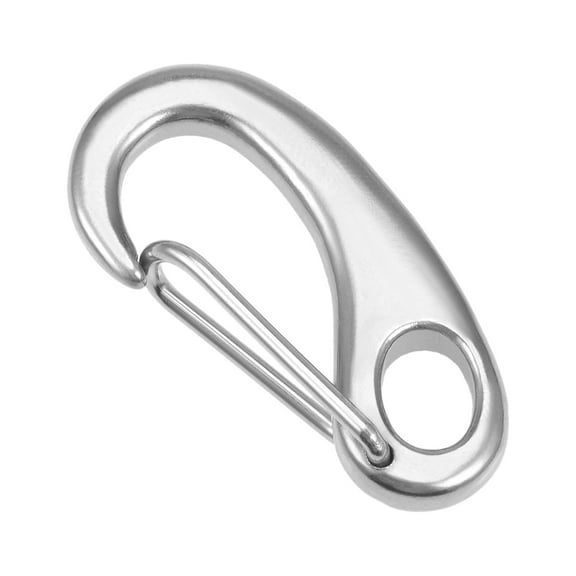 Carabiner Snap Hook,304 Stainless Steel Spring Gate Snap Hook Clip 50mm/1.96" Marine Grade Lobster Claw