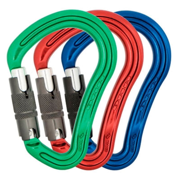 DMM Carabiners BOA Locksafe Color Coded 3 pack (Red Green Blue)