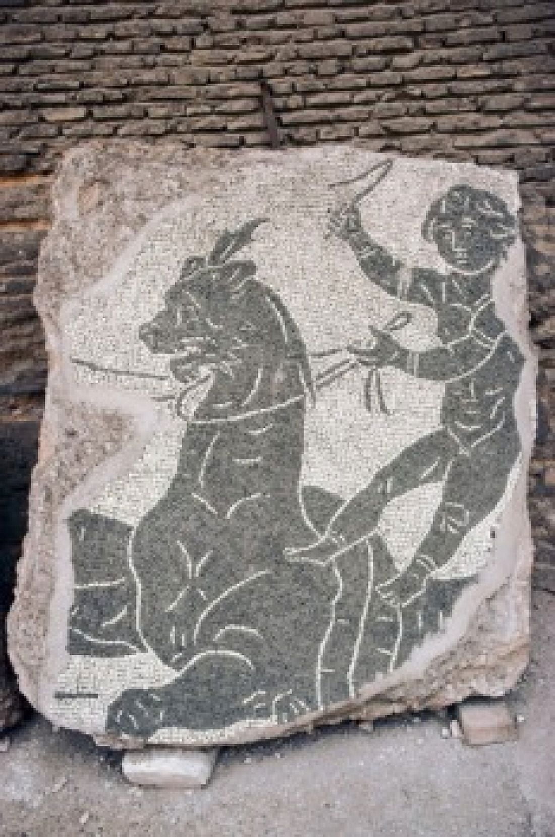 Caracalla Mosaic Artist Unknown Mosaic Canvas Art - (18 x 24)