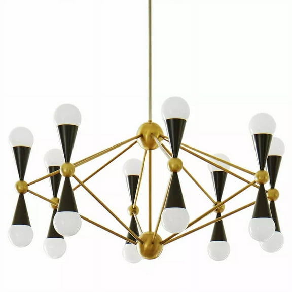 Caracas 16-Bulb Mid-Century Modern Geometric Shape Chandelier Ceiling Pendant Light Fixture