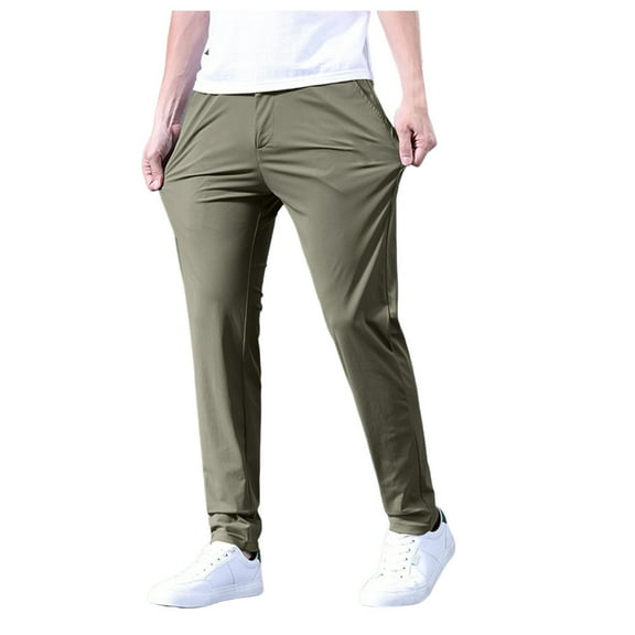 Caracomfy Mens Pants, GlideActive - Men's Active Khaki Pants with Expandable Waistband, Stridecomfy Stretch Pant, Elitejoe Mens Pants,Size S