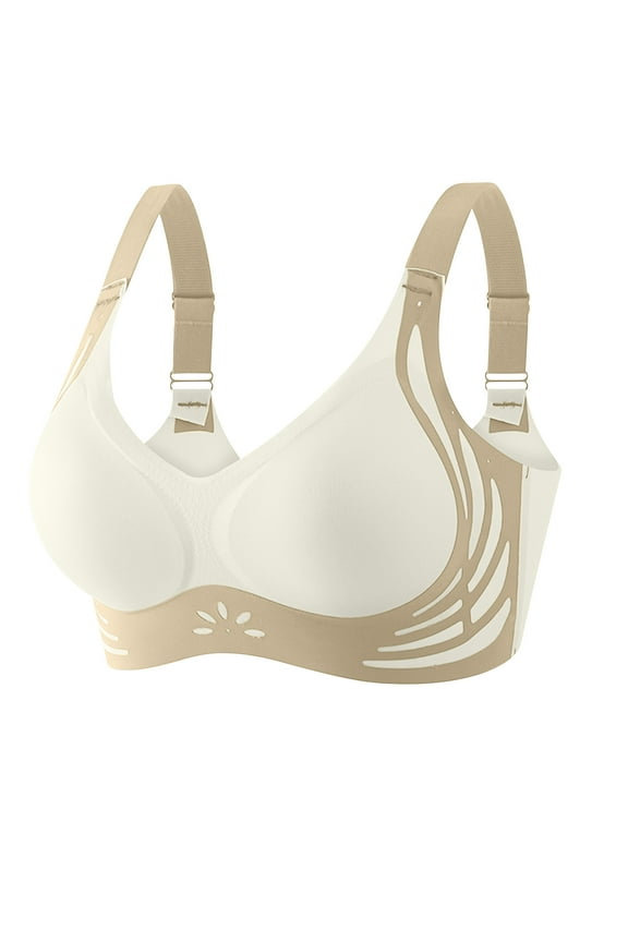 Caralush Bra, Lushfitting Powerful Push-Up Seamless Bra, Wireless No Underwire Pushup Underoutfit Bras for Women