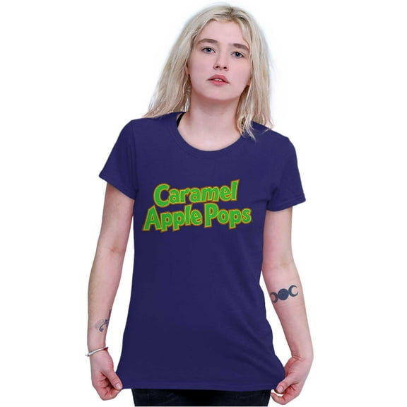 Caramel Apple Pops Candy Logo Women's T Shirt Ladies Tee Brisco Brands S