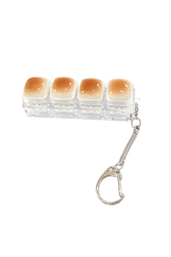 Caramel Bread Keyboard Fidget Toy – Crisp Sound,Stress Relief Fidget Clicker Keychain,Quiet Anxiety Toys for Adults at Work, Travel, Home – Anxiety Relief & Focus Boost (Caramel Bread)