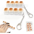thumbnail image 1 of Caramel Bread Light Up Button Clicker Fidget Toys for Adults LED Glow Plastic Mechanical Gadget Handheld Pastry Shape Office Desk Accessory Pressure Relief Tool 1 Pack, 1 of 7