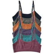 Caramel Cantina 6 Pack Girls Seamless Training Bra with Adjustable Straps