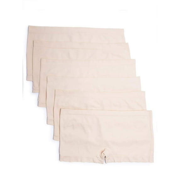 Caramel Cantina Women's 6 Pack Plus Size Boyshort Panties Underwear (2X, Praline)