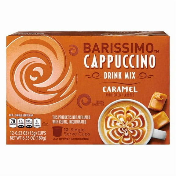 Barissimo Caramel Cappuccino Coffee Pods, 12 count - Pack of 2