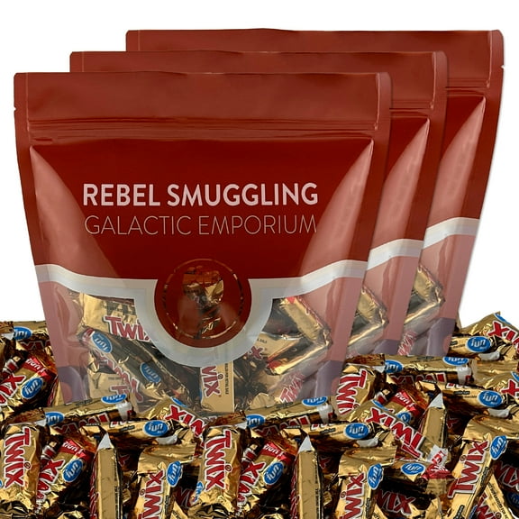 Twix Caramel Chocolate Fun Size Candy Bars Bulk 3 x 2LB Bags by Rebel Smuggling Galactic Emporium (6lbs Total)
