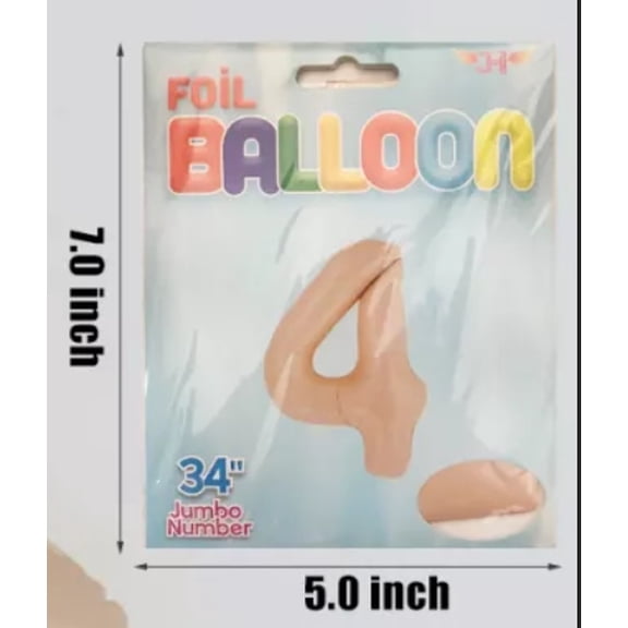 Caramel Color 4 Number Balloon