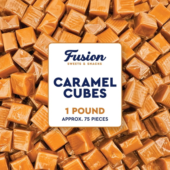 Caramel Cubes Candy Individually Wrapped - 1 Pound Bulk Bag (Approx. 75 Pieces) - Caramel Candy Soft Classic Chewy Candy For All Holidays, And Any Occasion