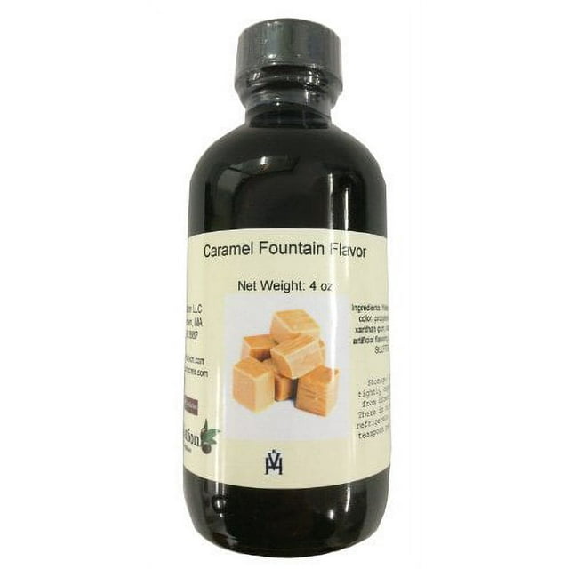 Caramel Flavor Fountain, Low Sugar Flavoring for Beverages, Ice Cream