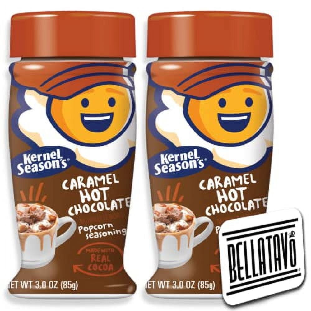 Caramel Hot Chocolate Popcorn Seasoning Bundle. Includes Two3.0 Oz