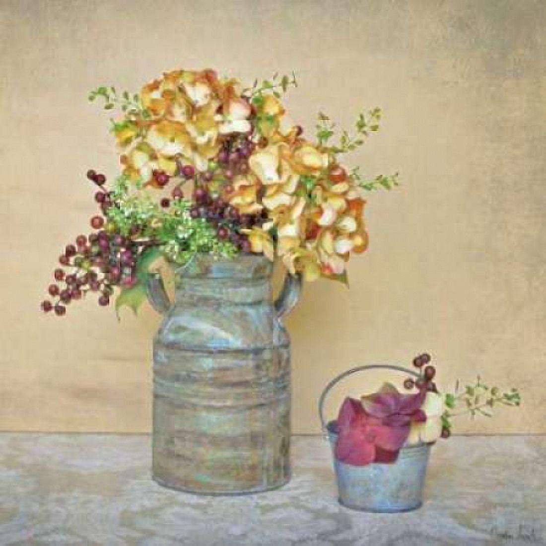 Caramel Hydrangeas Canvas Art - Cristin Atria (24 x 24)