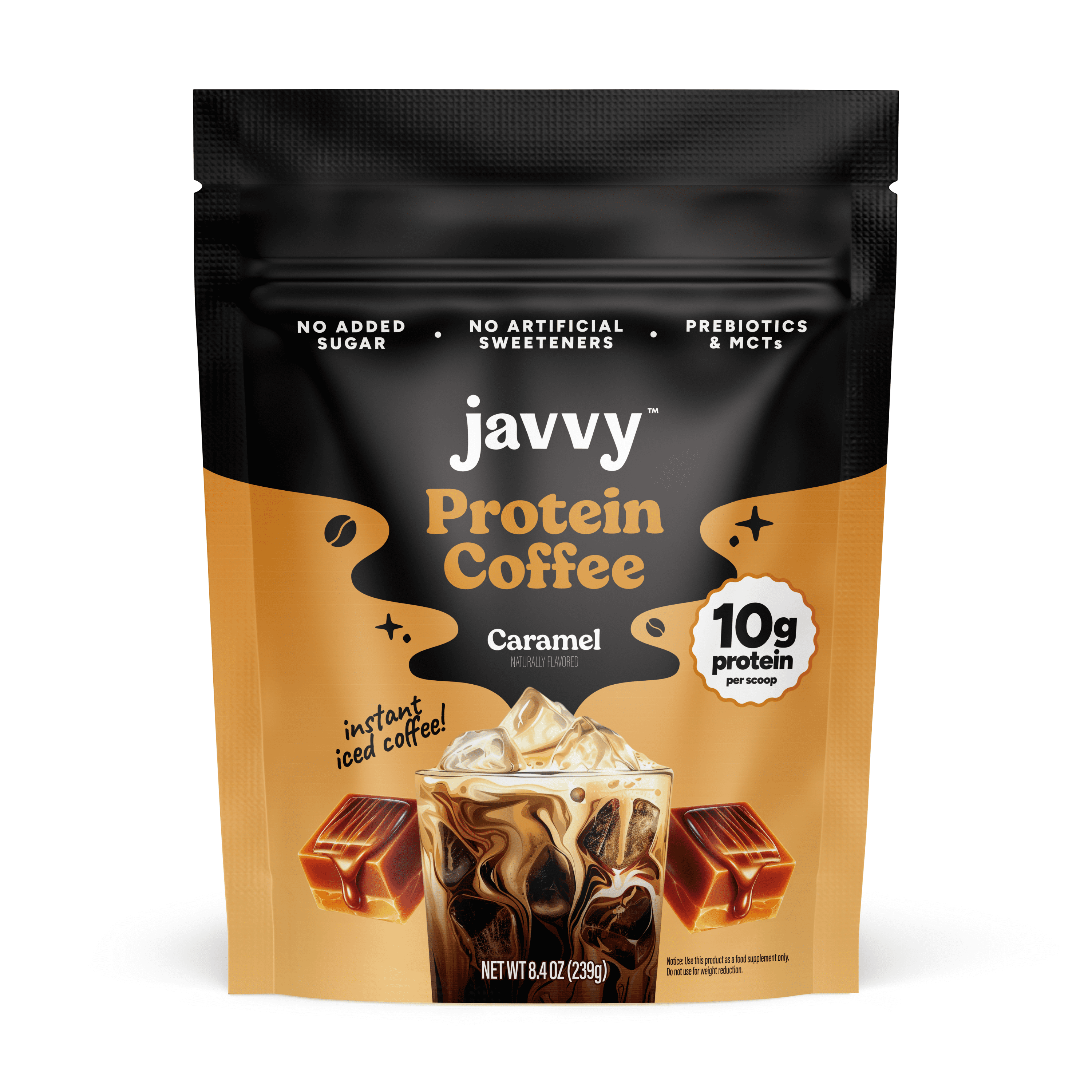 Javvy Caramel Protein Instant Coffee, 8.4 oz - Walmart.com